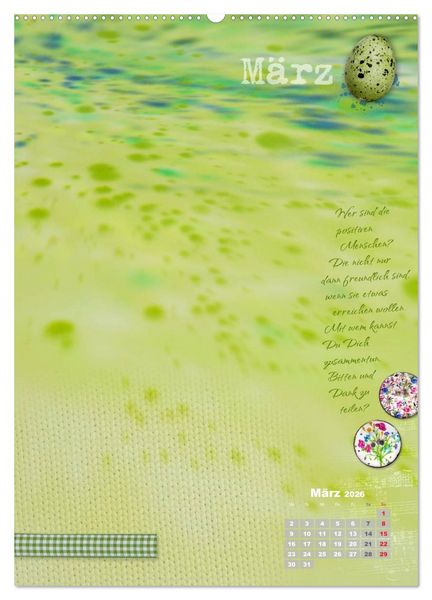 Produktbild: Jahr der Dankbarkeit &ndash; Scrapbooking-Kalender (Wandkalender 2026 DIN A2 hoch), CALVENDO Monatskalender