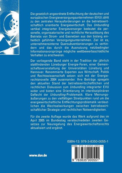 Produktbild: Entflechtung in der deutschen Energiewirtschaft