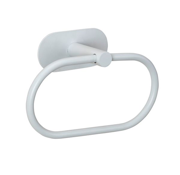 Turbo-Loc® Handtuchring Orea White matt, aus rostfreiem Edelstahl