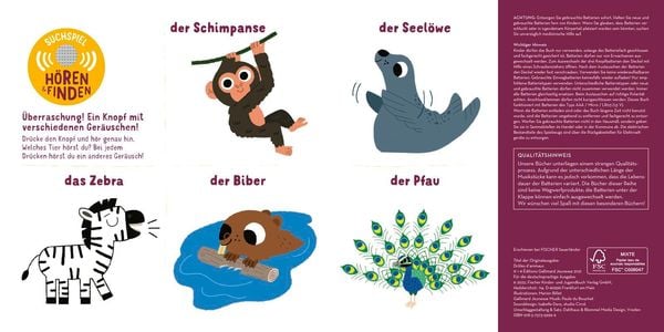 Produktbild: H&ouml;rst du die Zootiere? (Soundbuch)