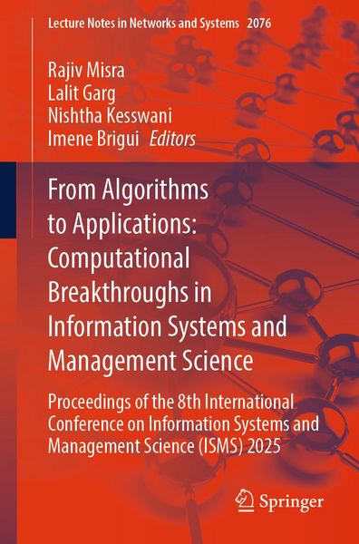 Produktbild: From Algorithms to Applications: Computational Breakthroughs in Information Systems and Management Science