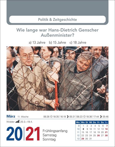 Produktbild: Allgemeinbildung Tagesabrei&szlig;kalender 2027 - Das t&auml;gliche Wissens-Quiz