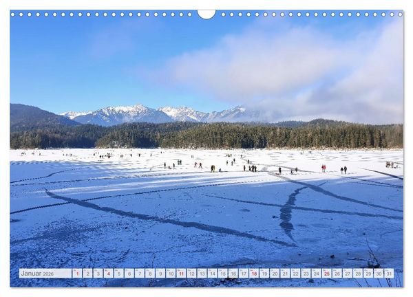 Produktbild: Mein Eibsee - Die Perle unterhalb der Zugspitze im Jahresverlauf (Wandkalender 2026 DIN A3 quer), CALVENDO Monatskalender