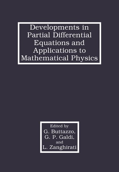 Produktbild: Developments in Partial Differential Equations and Applications to Mathematical Physics
