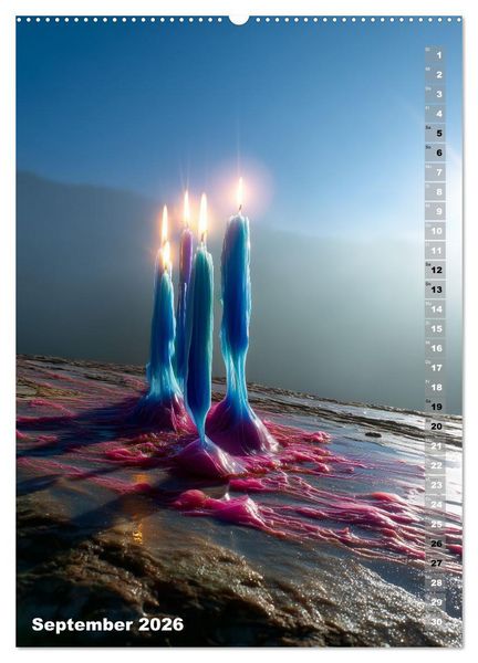Produktbild: Kerzenwelt (Wandkalender 2026 DIN A2 hoch), CALVENDO Monatskalender