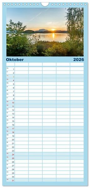 Produktbild: Familienplaner 2026 - Der wundersch&ouml;ne Faaker See in K&auml;rnten mit 5 Spalten (Wandkalender, 21 x 45 cm) CALVENDO
