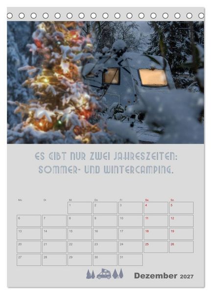 Produktbild: Camping - Hotel kann jeder! (Tischkalender 2027 DIN A5 hoch), CALVENDO Monatskalender