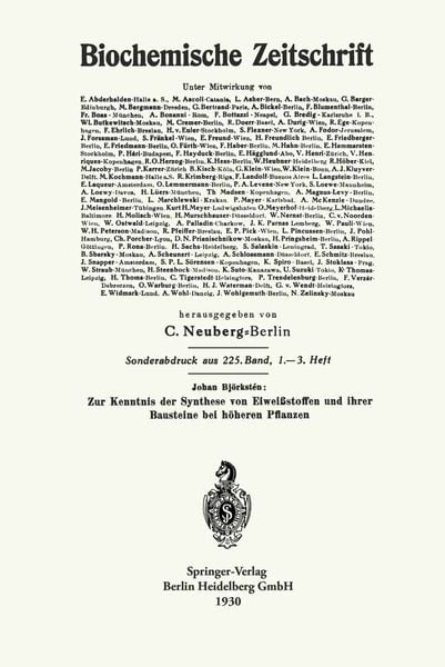 Produktbild: Zur Kenntnis der Synthese von Eiwei&szlig;stoffen und ihrer Bausteine bei h&ouml;heren Pflanzen