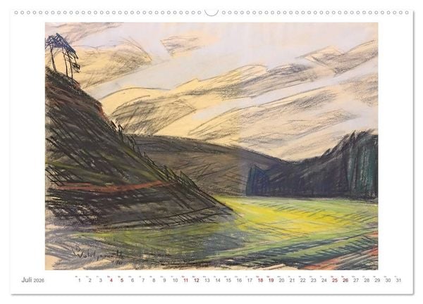 Produktbild: Landschaft im Licht. Daniel Wohlgemuth 1876-1967 (hochwertiger Premium Wandkalender 2026 DIN A2 quer), Kunstdruck in Hochglanz