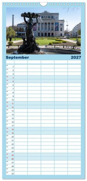 Produktbild: Familienplaner 2027 - Riga - Paris des Ostens mit 5 Spalten (Wandkalender, 21 x 45 cm) CALVENDO