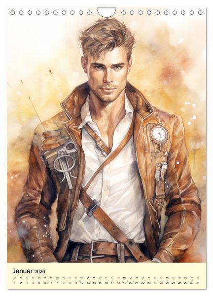 Produktbild: Steampunk Boys. Verwegene M&auml;nnlichkeit (Wandkalender 2026 DIN A4 hoch), CALVENDO Monatskalender