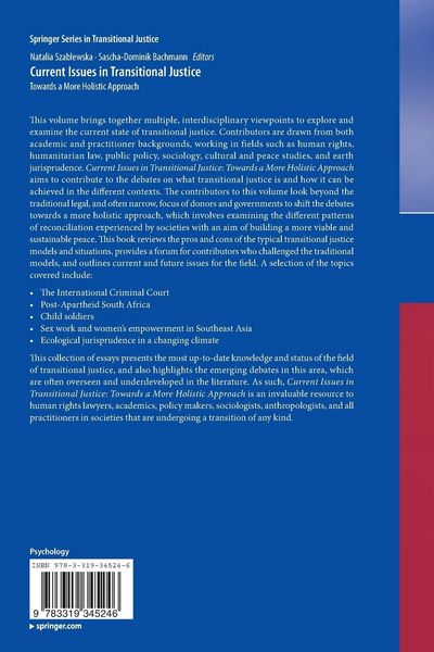 Produktbild: Current Issues in Transitional Justice