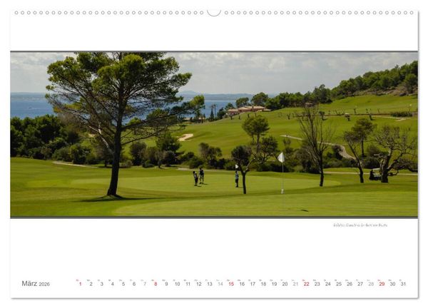 Produktbild: Emotionale Momente: Die sch&ouml;nsten Golfpl&auml;tze auf Mallorca. (Wandkalender 2026 DIN A2 quer), CALVENDO Monatskalender