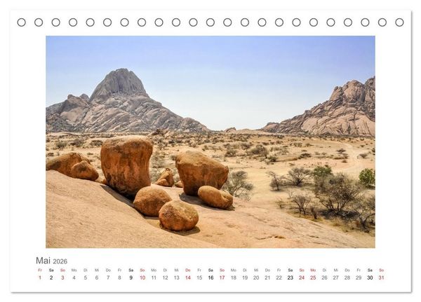 Produktbild: Namibia - unterwegs mit Julia Hahn (Tischkalender 2026 DIN A5 quer), CALVENDO Monatskalender