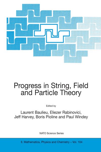Produktbild: Progress in String, Field and Particle Theory