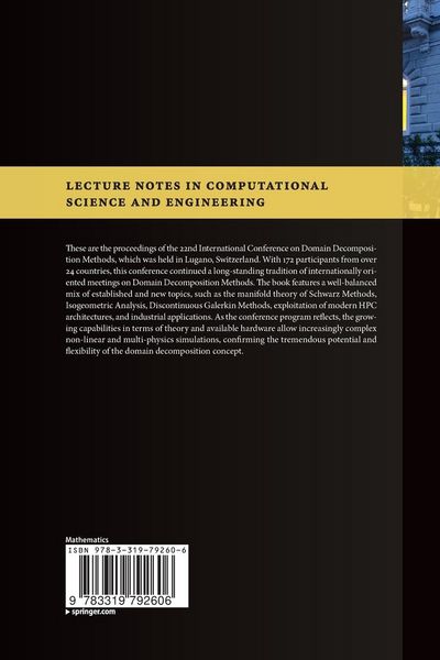 Produktbild: Domain Decomposition Methods in Science and Engineering XXII