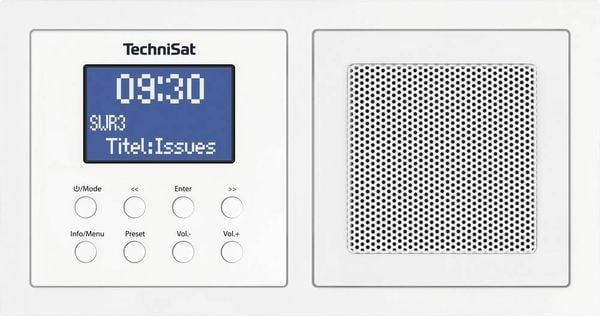 TechniSat UP 1 Unterbauradio DAB+, UKW Bluetooth® Weiß