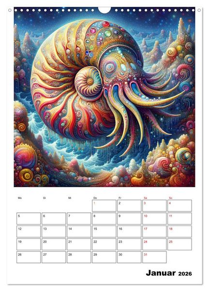 Produktbild: Mystische Nautilus (Wandkalender 2026 DIN A3 hoch), CALVENDO Monatskalender