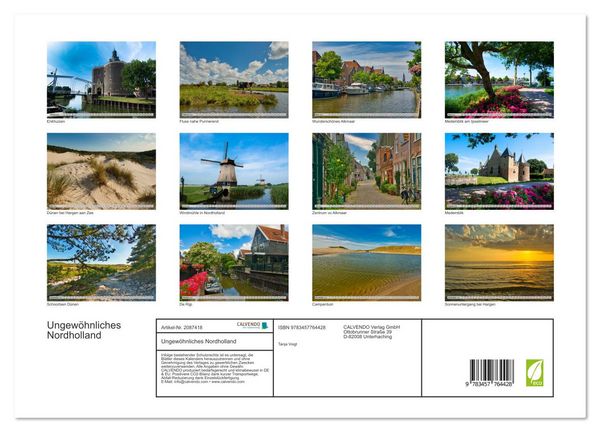 Produktbild: Ungew&ouml;hnliches Nordholland (hochwertiger Premium Wandkalender 2026 DIN A2 quer), Kunstdruck in Hochglanz