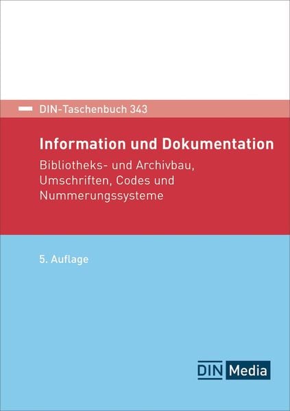 Produktbild: DIN-Taschenbuch 343