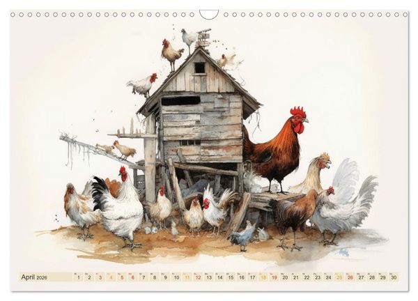 Produktbild: Da ist was los auf dem Bauernhof (Wandkalender 2026 DIN A3 quer), CALVENDO Monatskalender