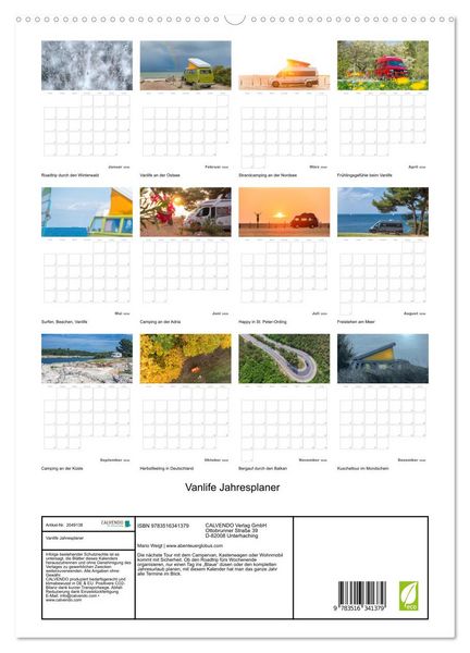 Produktbild: Vanlife Jahresplaner (hochwertiger Premium Wandkalender 2026 DIN A2 hoch), Kunstdruck in Hochglanz
