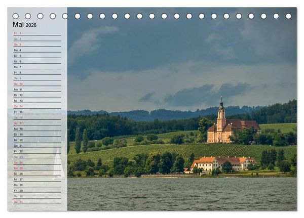 Produktbild: Unterwegs am Bodensee (Tischkalender 2026 DIN A5 quer), CALVENDO Monatskalender