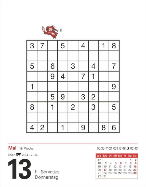 Produktbild: Sudoku Tagesabrei&szlig;kalender 2027 - Das Kult-R&auml;tsel aus Japan