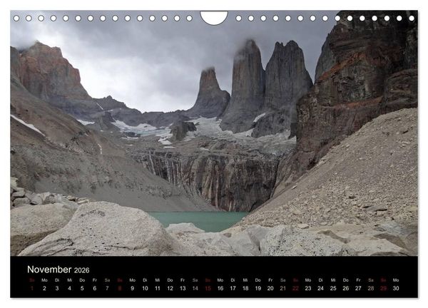 Produktbild: Im Nationalpark Torres del Paine (Chile) (Wandkalender 2026 DIN A4 quer), CALVENDO Monatskalender