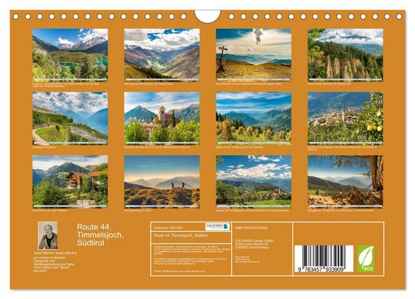 Produktbild: Route 44. Timmelsjoch, S&uuml;dtirol (Wandkalender 2026 DIN A4 quer), CALVENDO Monatskalender