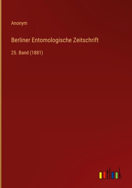 Produktbild: Berliner Entomologische Zeitschrift