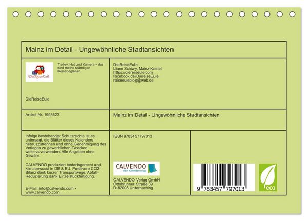 Produktbild: Mainz im Detail - Ungew&ouml;hnliche Stadtansichten (Tischkalender 2026 DIN A5 quer), CALVENDO Monatskalender