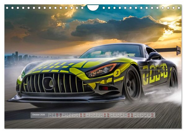 Produktbild: Fantasievolle Rennautos - Im Rausch der Geschwindigkeit (Wandkalender 2026 DIN A4 quer), CALVENDO Monatskalender