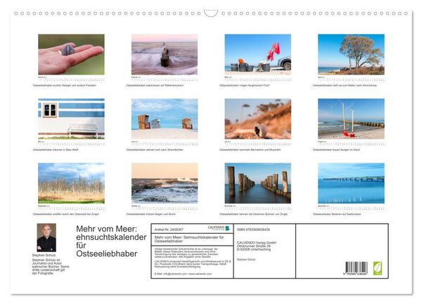 Produktbild: Mehr vom Meer: Sehnsuchtskalender f&uuml;r Ostseeliebhaber (Wandkalender 2027 DIN A2 quer), CALVENDO Monatskalender