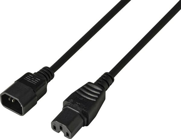 Produktbild: Sygonix SY-7154356 Strom Anschlusskabel Schwarz 1.80m