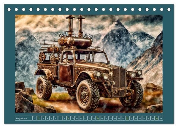 Produktbild: Mit Steampunk unterwegs (Tischkalender 2026 DIN A5 quer), CALVENDO Monatskalender