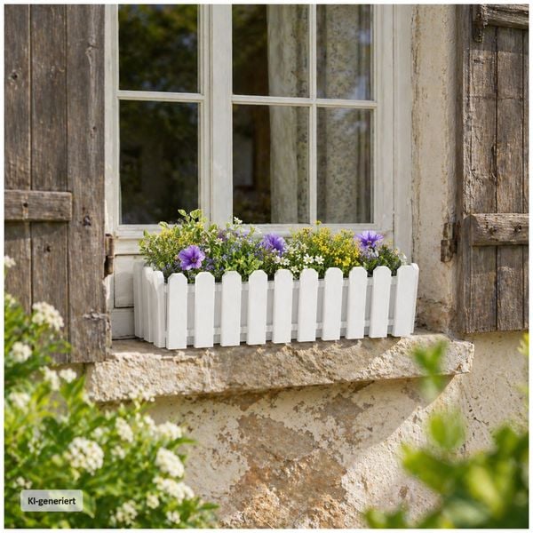 Produktbild: HTI-Living Blumenkasten mit Wasserspeicher Nessa 50 cm Wei&szlig;