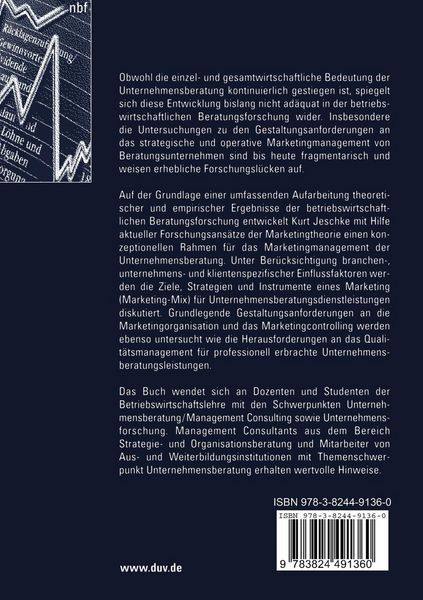 Produktbild: Marketingmanagement der Beratungsunternehmung