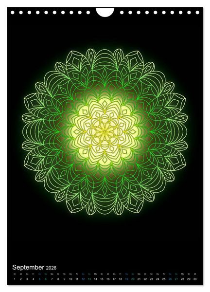 Produktbild: Mandala-Kalender 2026 (Wandkalender 2026 DIN A4 hoch), CALVENDO Monatskalender