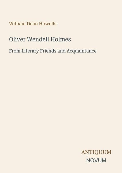 Produktbild: Oliver Wendell Holmes