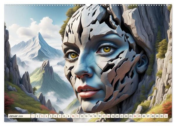 Produktbild: Berg Charaktere (hochwertiger Premium Wandkalender 2026 DIN A2 quer), Kunstdruck in Hochglanz