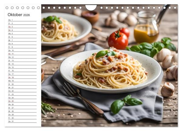 Produktbild: Buongusto Italia - Ein Jahr voller italienischer KI K&ouml;stlichkeiten (Wandkalender 2026 DIN A4 quer), CALVENDO Monatskalender