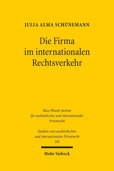Produktbild: Die Firma im internationalen Rechtsverkehr