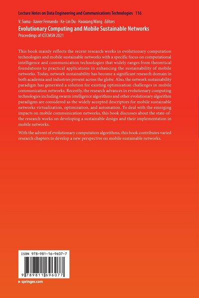 Produktbild: Evolutionary Computing and Mobile Sustainable Networks