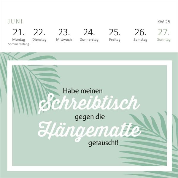 Produktbild: Mini-Wochenkalender Tsch&uuml;ss Arbeit, hallo Ruhestand! 2027