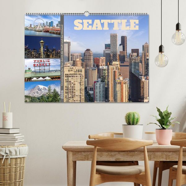 Produktbild: SEATTLE Unvergessliche Tour durch die Stadt und das Umland (Wandkalender 2026 DIN A2 quer), CALVENDO Monatskalender