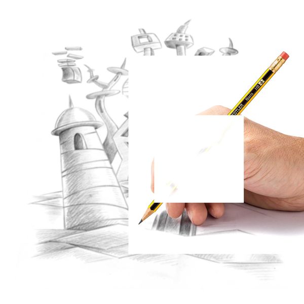 Produktbild: STAEDTLER Noris Schreib- und Zeichbedarf Noris 122 Bleistift mit Radiertip, HB, 3er Set