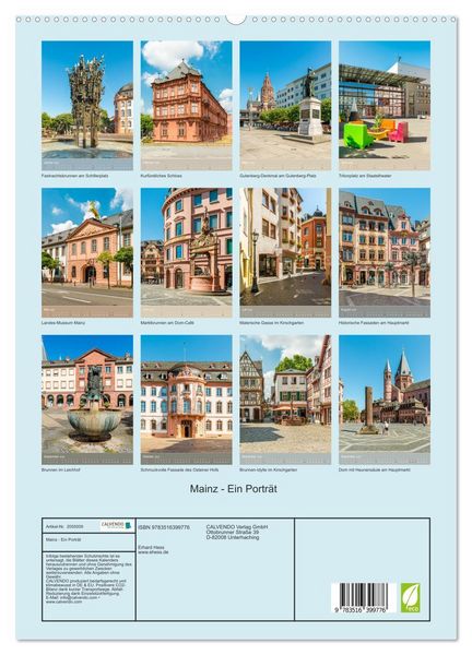 Produktbild: Mainz - Ein Portr&auml;t (hochwertiger Premium Wandkalender 2026 DIN A2 hoch), Kunstdruck in Hochglanz