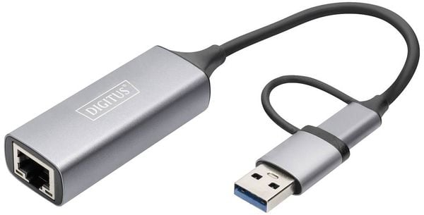 Digitus DN-3028 Netzwerkadapter 2.5 GBit/s USB, USB-A (USB 3.0), USB-A (USB 3.1 Gen 1), USB-A (USB 3.2 Gen 1), USB-A (US