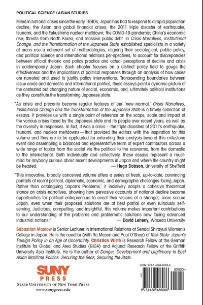 Produktbild: Crisis Narratives, Institutional Change, and the Transformation of the Japanese State